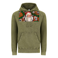 Vintage Olive christmas with santa Vintage Hoodie - AdoDesignShop