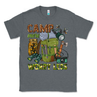 Charcoal Heather camp more worry less Classic Tee - texasbilliewilder