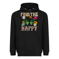 Black Kind The Happy Heavyweight Hoodie - CowhideDigitalArt