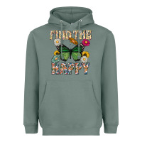 Sage Kind The Happy Heavyweight Hoodie - CowhideDigitalArt