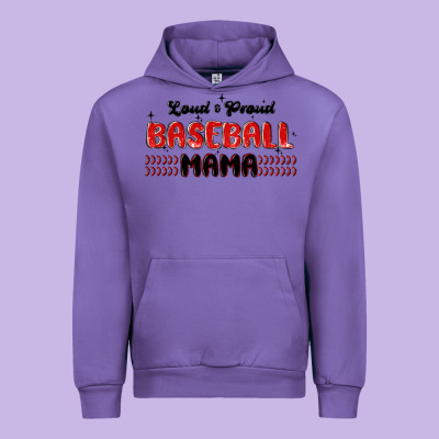 Loud And Proud Baseball Mama Urban Hoodie Designed By Maliassmallbusiness