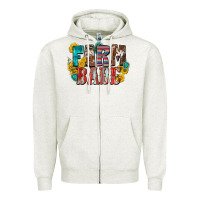 Oatmeal Heather farm babe Zipper Hoodie - Zillion Design Studio