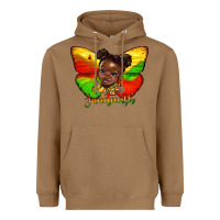 Toasted Coconut juneteenth butterfly black girl Heavyweight Hoodie - HRA Design Shop