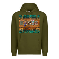 Army Green western nurse glitter leopard sunflowers Premium Hoodie - BarkalooDesign