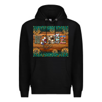 Black western nurse glitter leopard sunflowers Premium Hoodie - BarkalooDesign