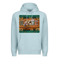Blue Mist western nurse glitter leopard sunflowers Premium Hoodie - BarkalooDesign