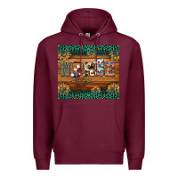Burgundy western nurse glitter leopard sunflowers Premium Hoodie - BarkalooDesign