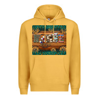 Mustard western nurse glitter leopard sunflowers Premium Hoodie - BarkalooDesign