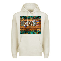 Oatmeal Heather western nurse glitter leopard sunflowers Premium Hoodie - BarkalooDesign