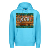 Ocean Blue western nurse glitter leopard sunflowers Premium Hoodie - BarkalooDesign