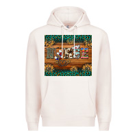 Pale Pink western nurse glitter leopard sunflowers Premium Hoodie - BarkalooDesign