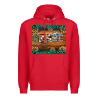 Red western nurse glitter leopard sunflowers Premium Hoodie - BarkalooDesign