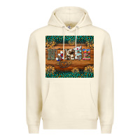 Sandshell western nurse glitter leopard sunflowers Premium Hoodie - BarkalooDesign