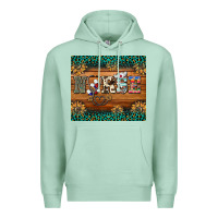 Seafoam western nurse glitter leopard sunflowers Premium Hoodie - BarkalooDesign