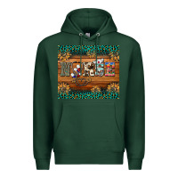 Sports Green western nurse glitter leopard sunflowers Premium Hoodie - BarkalooDesign