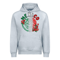 Heather Grey mexico Urban Hoodie - MaliasSmallBusiness