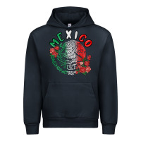 Navy mexico Urban Hoodie - MaliasSmallBusiness