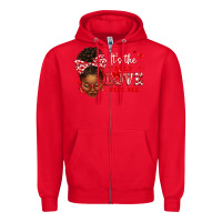 Sorority Colors Red And White It's The Self Love F Zipper Hoodie | Teevron