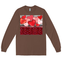 Chestnut valentine's day red hearts red leopard Long Sleeve Tee - BarkalooDesign