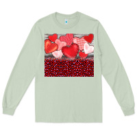 Matcha valentine's day red hearts red leopard Long Sleeve Tee - BarkalooDesign