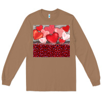 Toasted Coconut valentine's day red hearts red leopard Long Sleeve Tee - BarkalooDesign