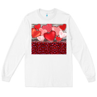 White valentine's day red hearts red leopard Long Sleeve Tee - BarkalooDesign