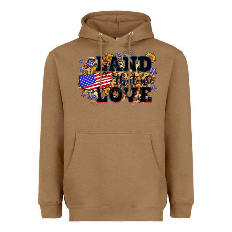 Land That We Love 4th Of July Heavyweight Hoodie by Neo Western | Teevron