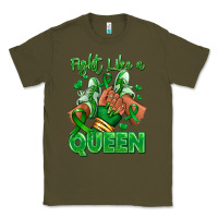 Army Green green ribbon liver cancer afro girl sneakers Classic Tee - RanaPortraitStore