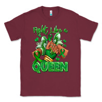 Burgundy green ribbon liver cancer afro girl sneakers Classic Tee - RanaPortraitStore