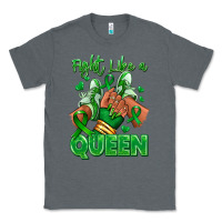 Charcoal Heather green ribbon liver cancer afro girl sneakers Classic Tee - RanaPortraitStore