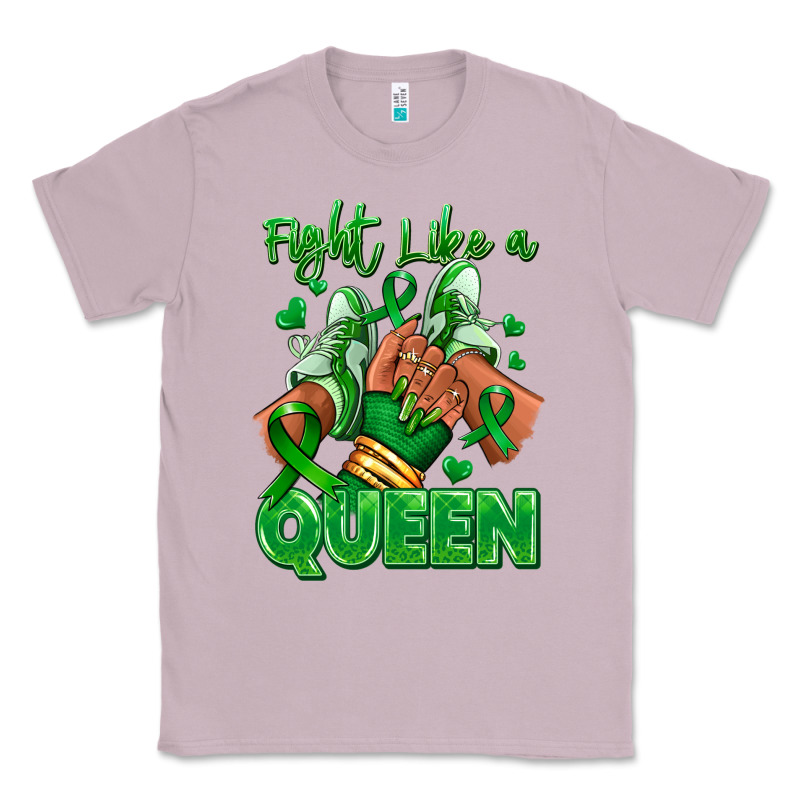 Green Ribbon Liver Cancer Afro Girl Sneakers Classic Tee by RanaPortraitStore | Teevron