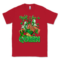 Red green ribbon liver cancer afro girl sneakers Classic Tee - RanaPortraitStore