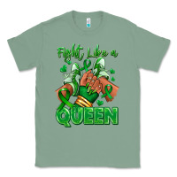 Sage green ribbon liver cancer afro girl sneakers Classic Tee - RanaPortraitStore