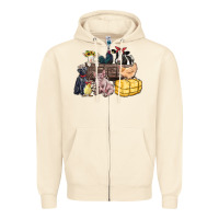 Sandshell farm animals wagon Zipper Hoodie - Zillion Design Studio