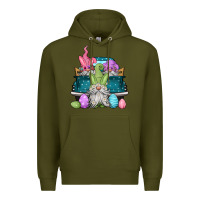 Army Green easter gnomes farm truck Premium Hoodie - Jasminsmagicworld