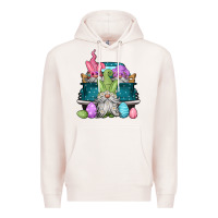 Pale Pink easter gnomes farm truck Premium Hoodie - Jasminsmagicworld