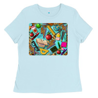 Baby Blue teacher mousepad Ladies Tee - BarkalooDesign