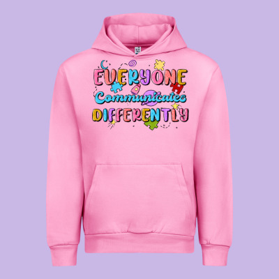 Everyone Communicates Differently Urban Hoodie Designed By Maliassmallbusiness