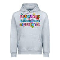 Heather Grey everyone communicates differently Urban Hoodie - MaliasSmallBusiness