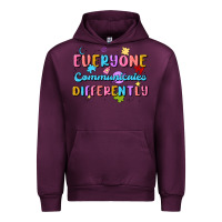 Mauve Wine everyone communicates differently Urban Hoodie - MaliasSmallBusiness
