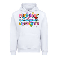 White everyone communicates differently Urban Hoodie - MaliasSmallBusiness