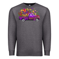 Charcoal Heather mardi gras truck Premium Sweatshirt - FaDigitalArtStudio