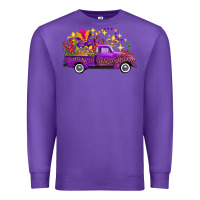 Purple mardi gras truck Premium Sweatshirt - FaDigitalArtStudio