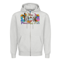 Dove Grey she is strong proverbs 31 25 Zipper Hoodie - Zillion Design Studio