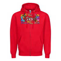 Red she is strong proverbs 31 25 Zipper Hoodie - Zillion Design Studio