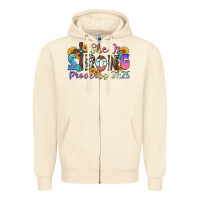 Sandshell she is strong proverbs 31 25 Zipper Hoodie - Zillion Design Studio