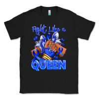 Black fight like a queen navy blue colon cancer afro gir Classic Tee - RanaPortraitStore