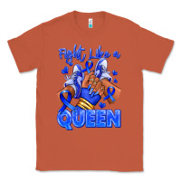 Copper fight like a queen navy blue colon cancer afro gir Classic Tee - RanaPortraitStore