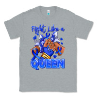 Heather Grey fight like a queen navy blue colon cancer afro gir Classic Tee - RanaPortraitStore