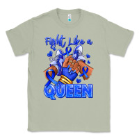 Matcha fight like a queen navy blue colon cancer afro gir Classic Tee - RanaPortraitStore